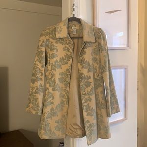 Elevenses Anthro Brocade Tapestry Floral Coat